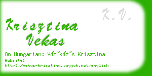 krisztina vekas business card